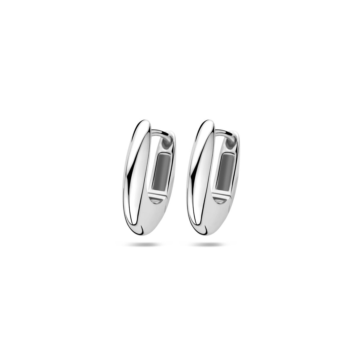 Zilveren gerhodineerde klapoorringen 16,5 mm - 1340788