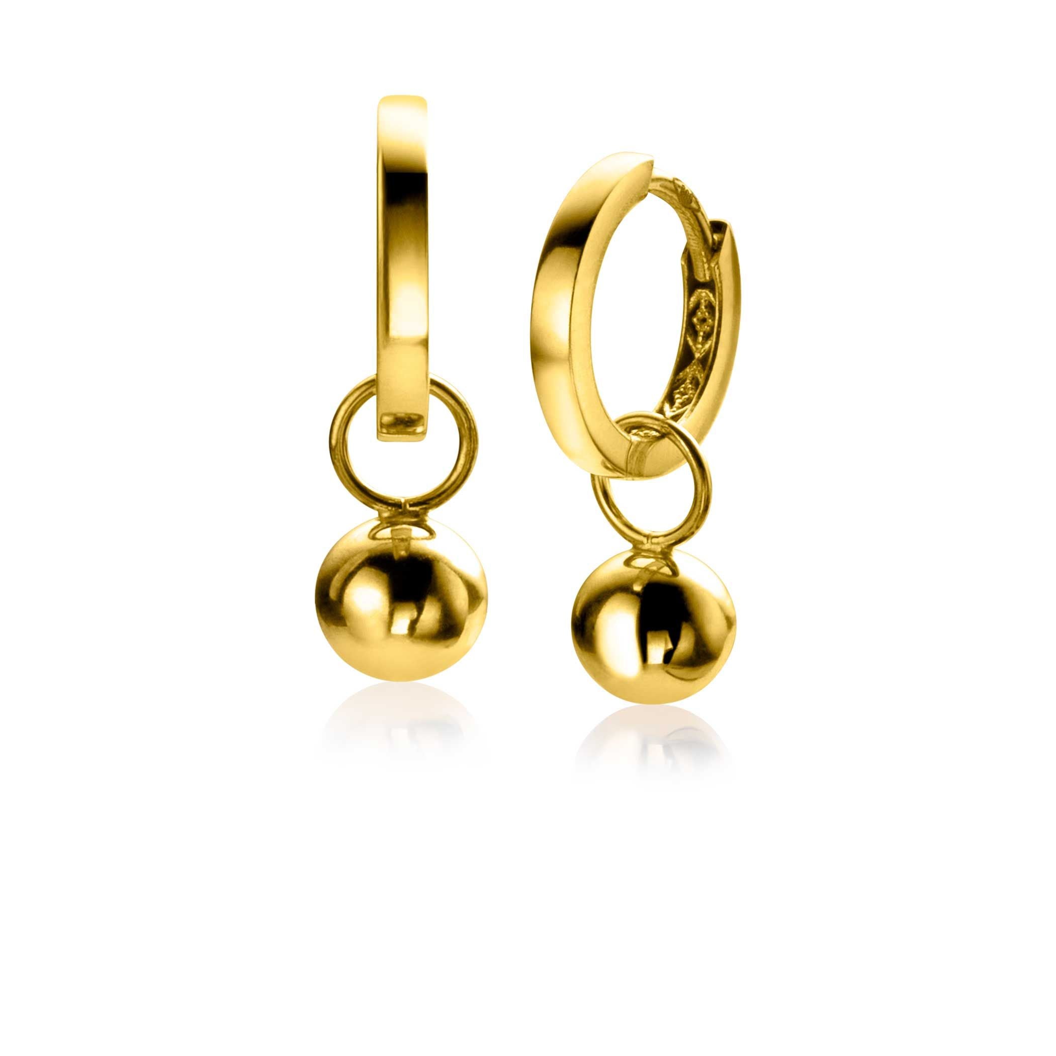 ZINZI 14K Gouden Oorbedels ZGCH392 zilver
