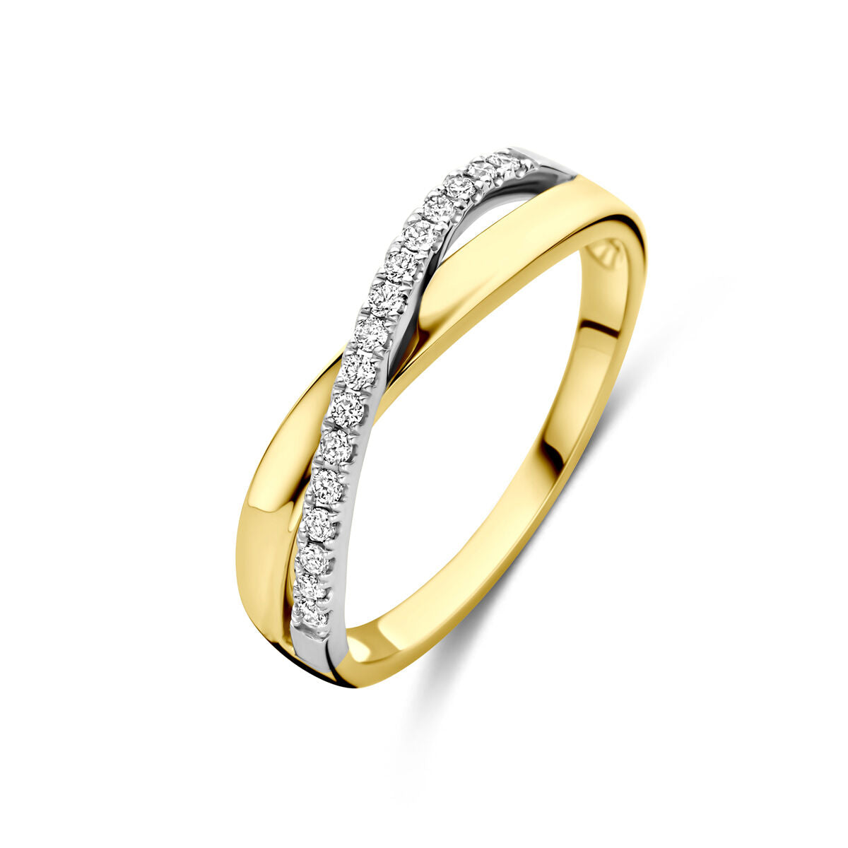 Fantasy Collection Ring diamant 0.14ct h si 14K bicolor goud