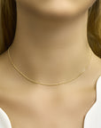14K Geelgouden collier gourmet 0,8 mm - 4016335 - PansiteNederland.nl