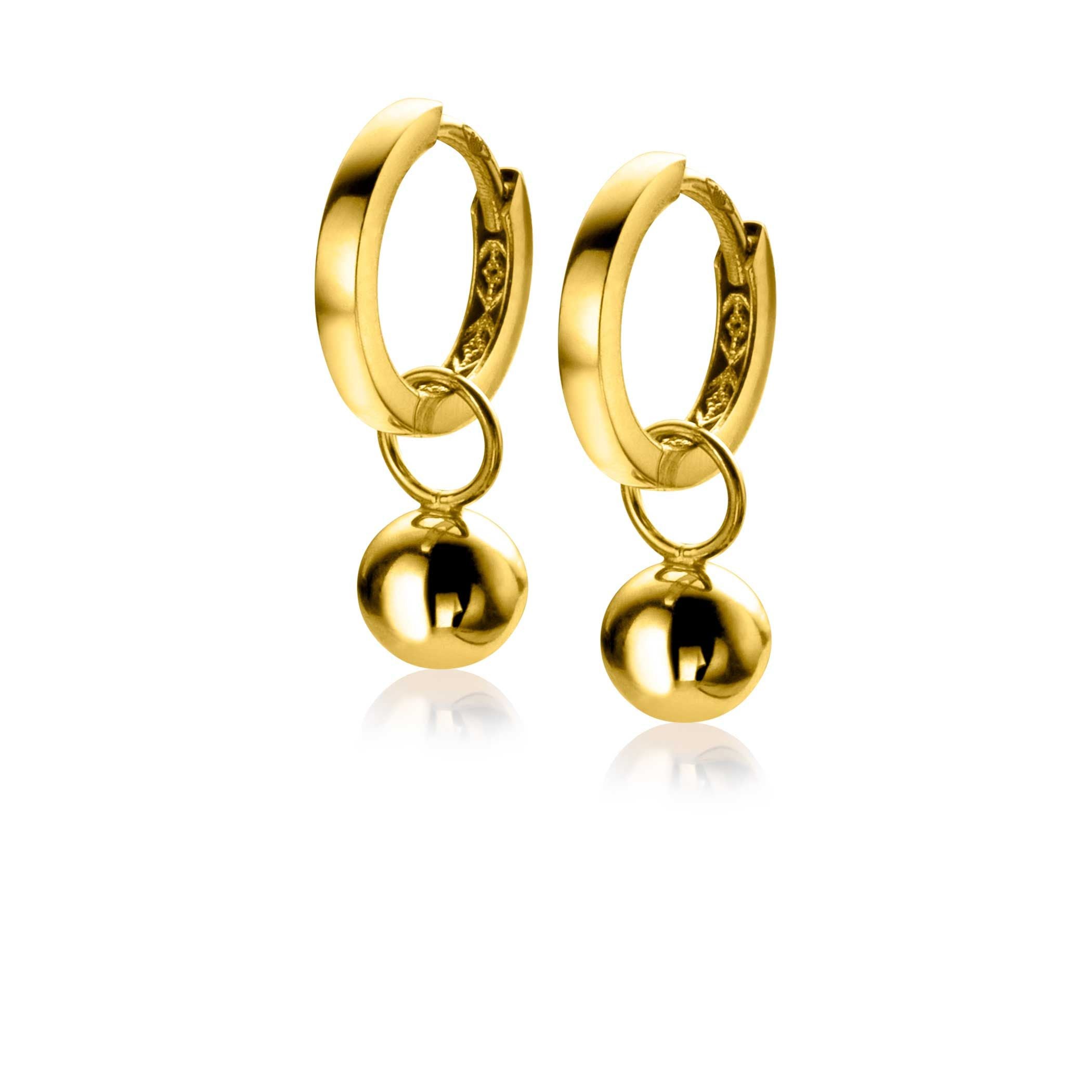 ZINZI 14K Gouden Oorbedels ZGCH392 zilver