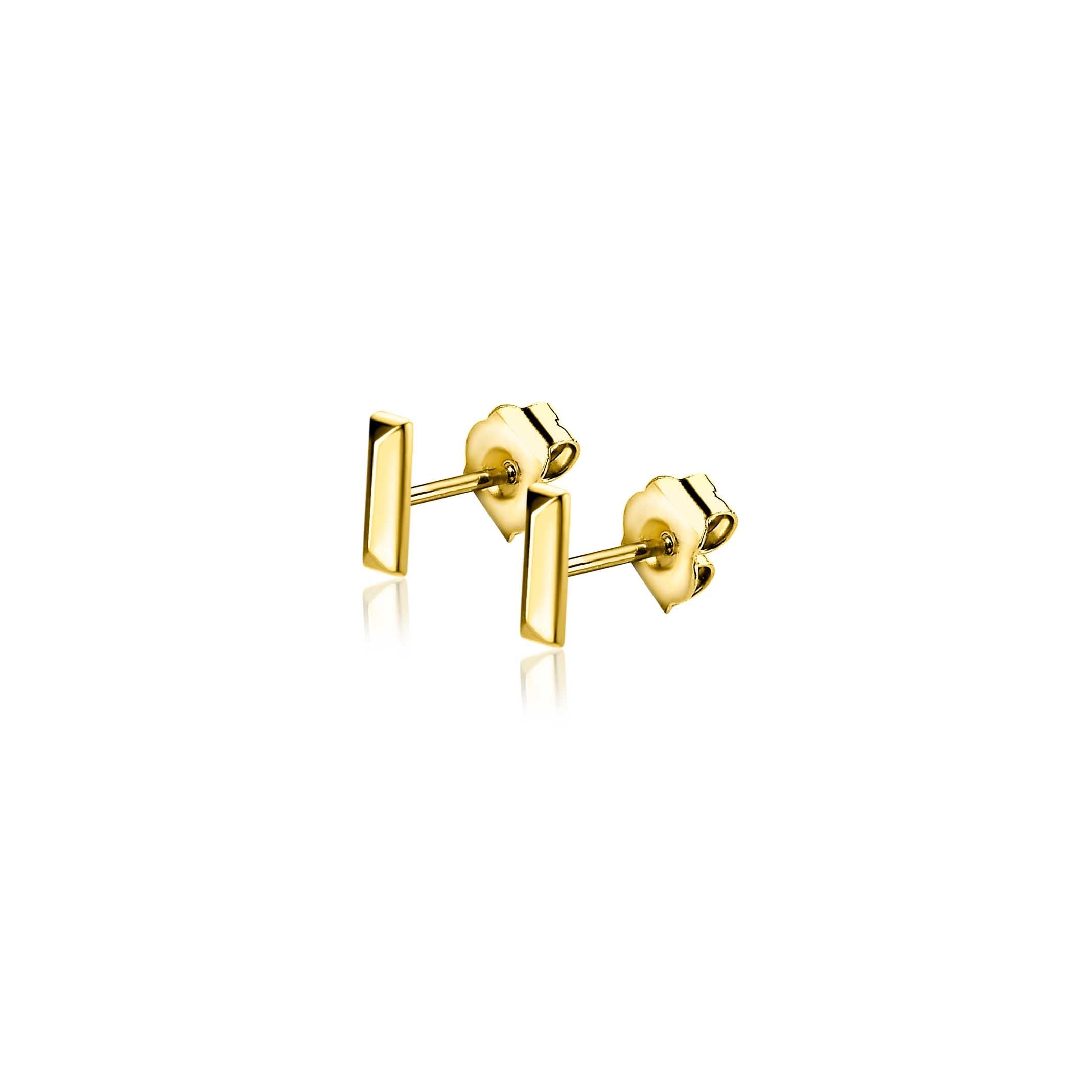 ZINZI 14K Gouden Oorknoppen ZGO477 zilver oorbellen
