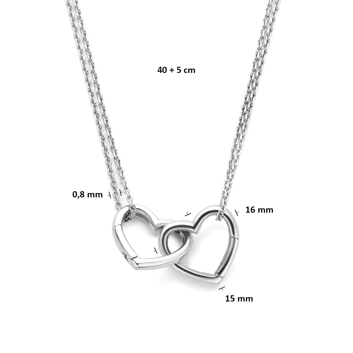 Fantasy Collection Forever connected collier 40 + 5 cm zilver