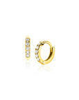 Zinzi Gold 14 krt gouden oorringen bezet met witte zirkonia's, luxe klapsluiting 8x1,6mm ZGO467 - PansiteNederland.nl