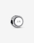 Pandora 798747C01 Engraveerbare Sprankelende Knopbedel - Sterling Zilver - PansiteNederland.nl