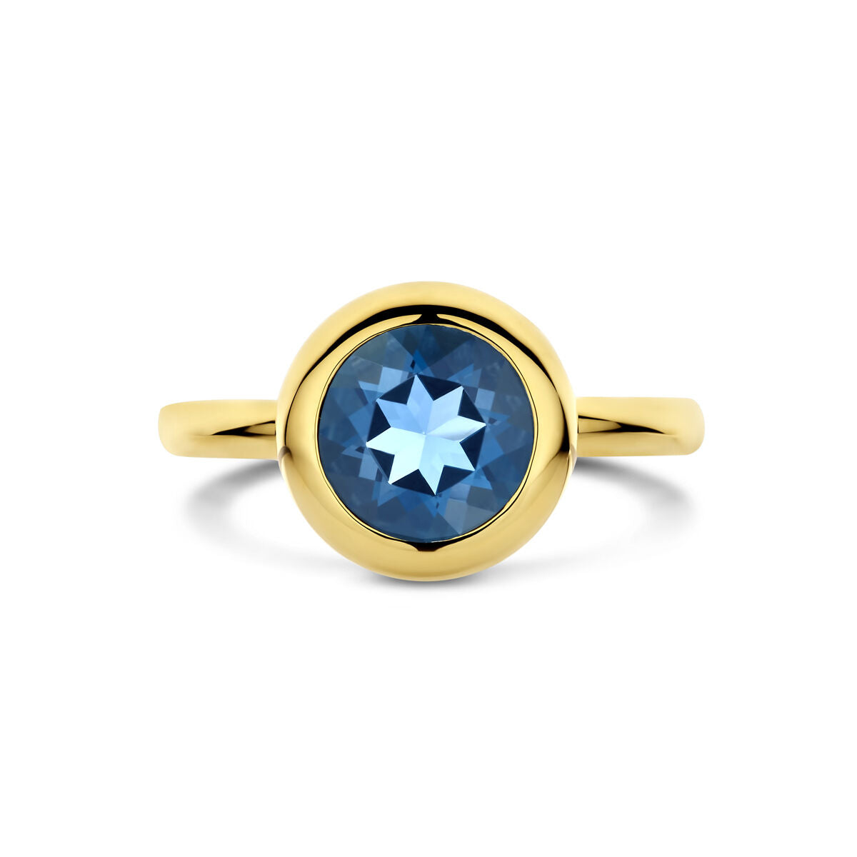 Fantasy Collection Ring london blue topaas 14K geelgoud