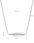 zilver gerhodineerd collier veer 40,5 + 3 cm 1337222 - PansiteNederland.nl