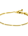 ZINZI gold plated gourmet armband met zonnestralenplaatjes 3mm ZIA2713G