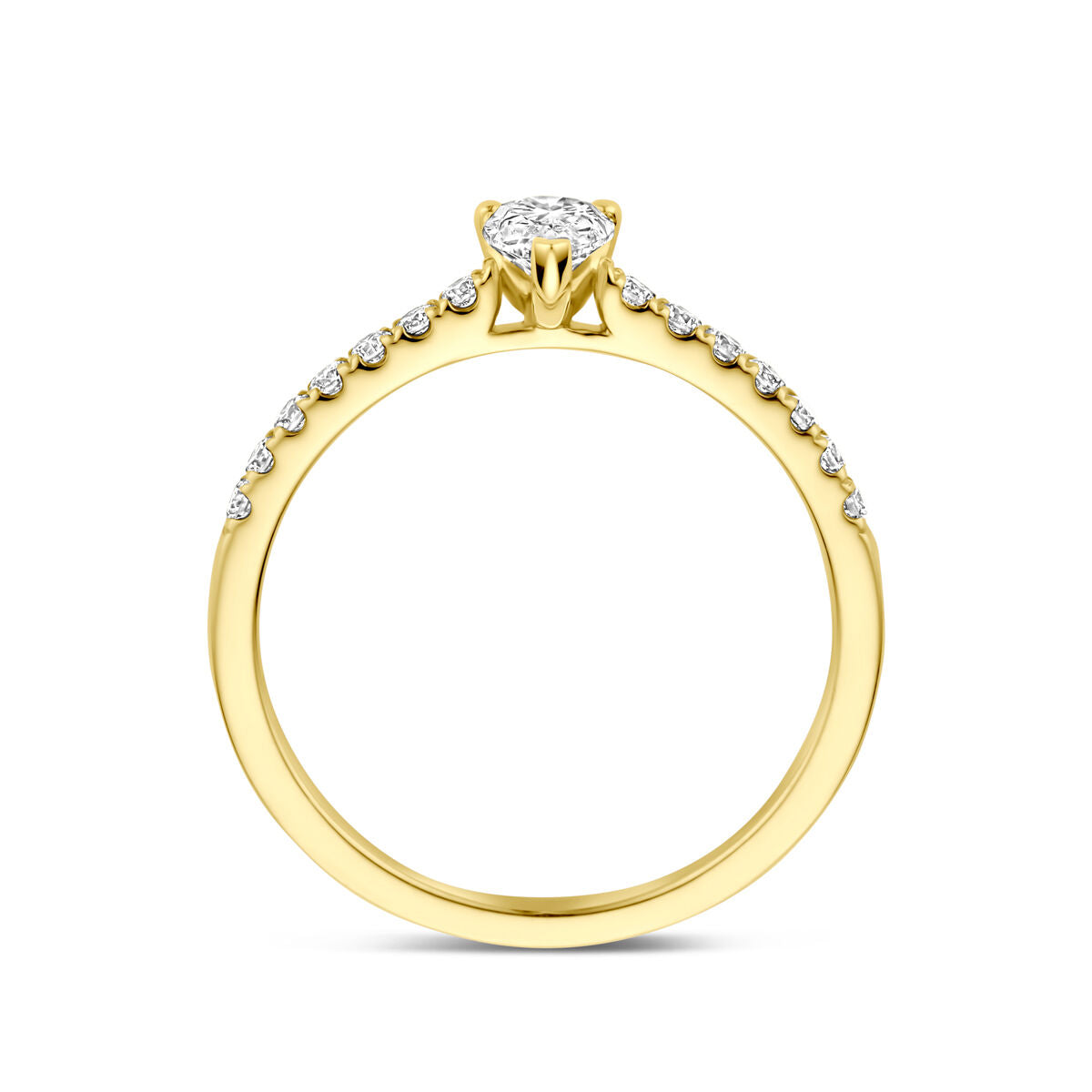 Fantasy Collection Ring lab grown diamant 0.58ct g vs 14K geelgoud