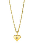 Zinzi APRIL hanger 12mm gold plated hart geboortesteen witte zirkonia (zonder collier) ZIHY-APR - PansiteNederland.nl