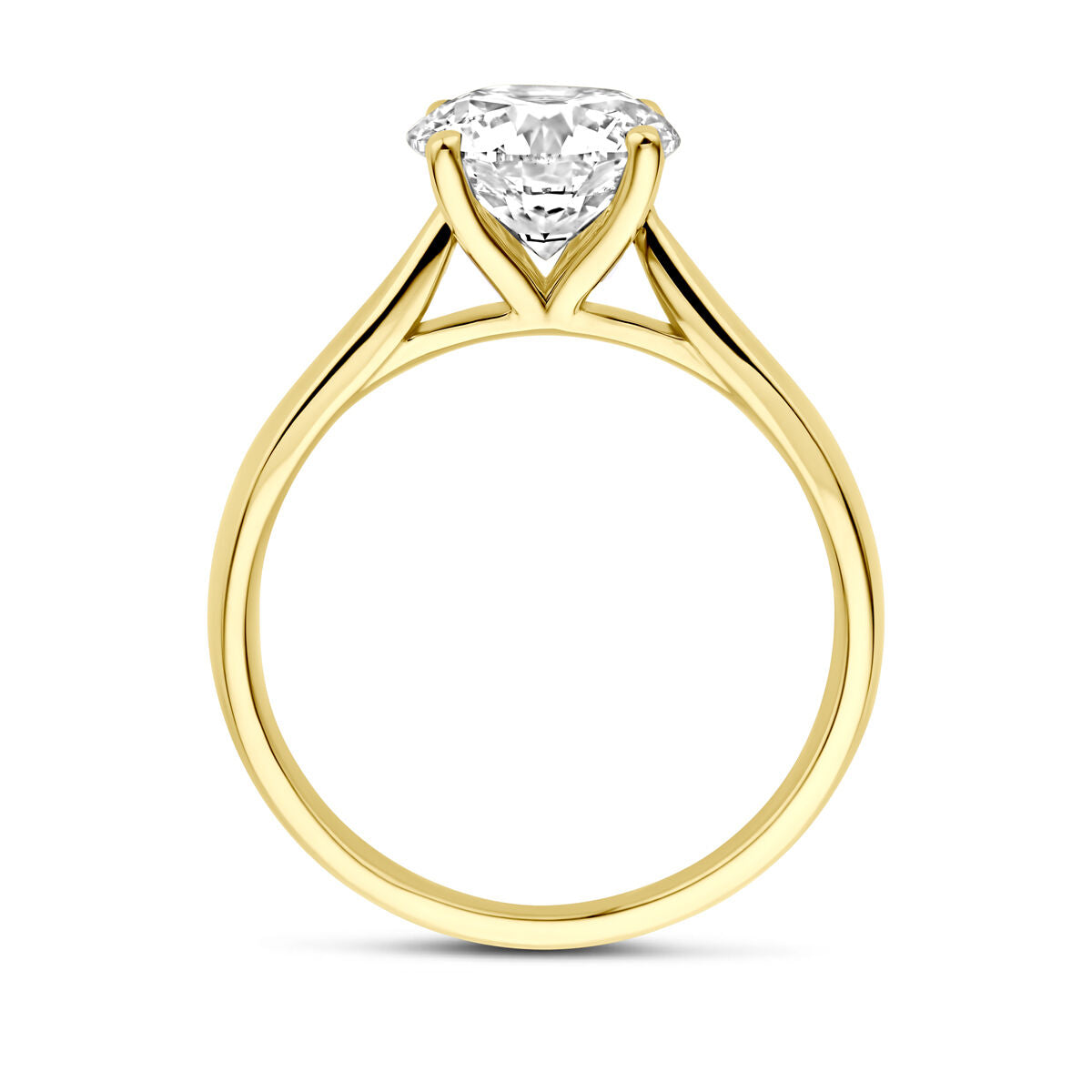 Fantasy Collection Ring lab grown diamant 2.00ct h si 14K geelgoud