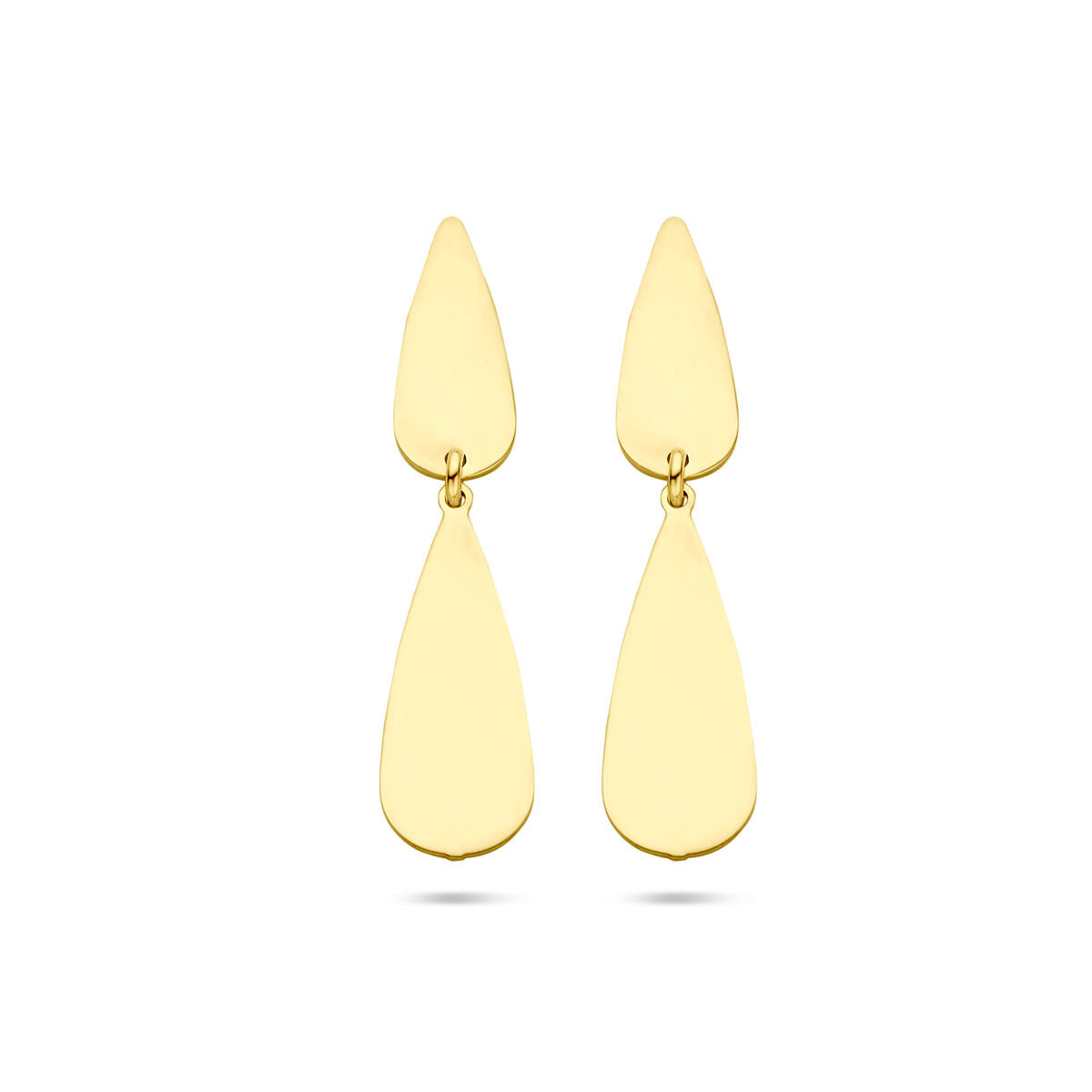 14K geelgouden oorhangers druppel 30 mm - 4033473