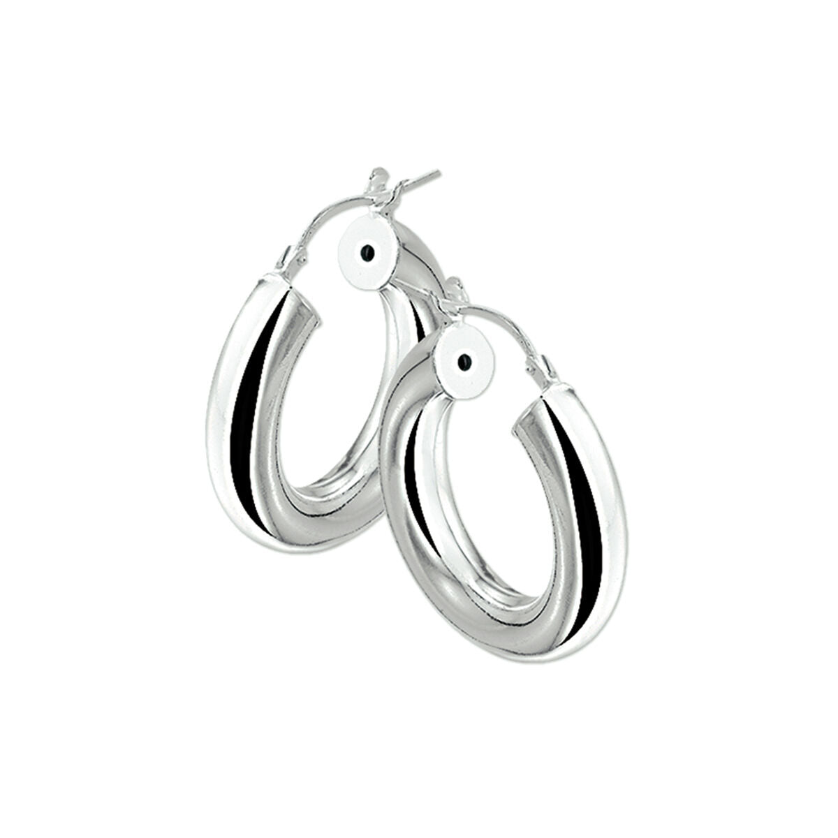 Fantasy Collection Oorbellen 5,0 mm ronde buis zilver