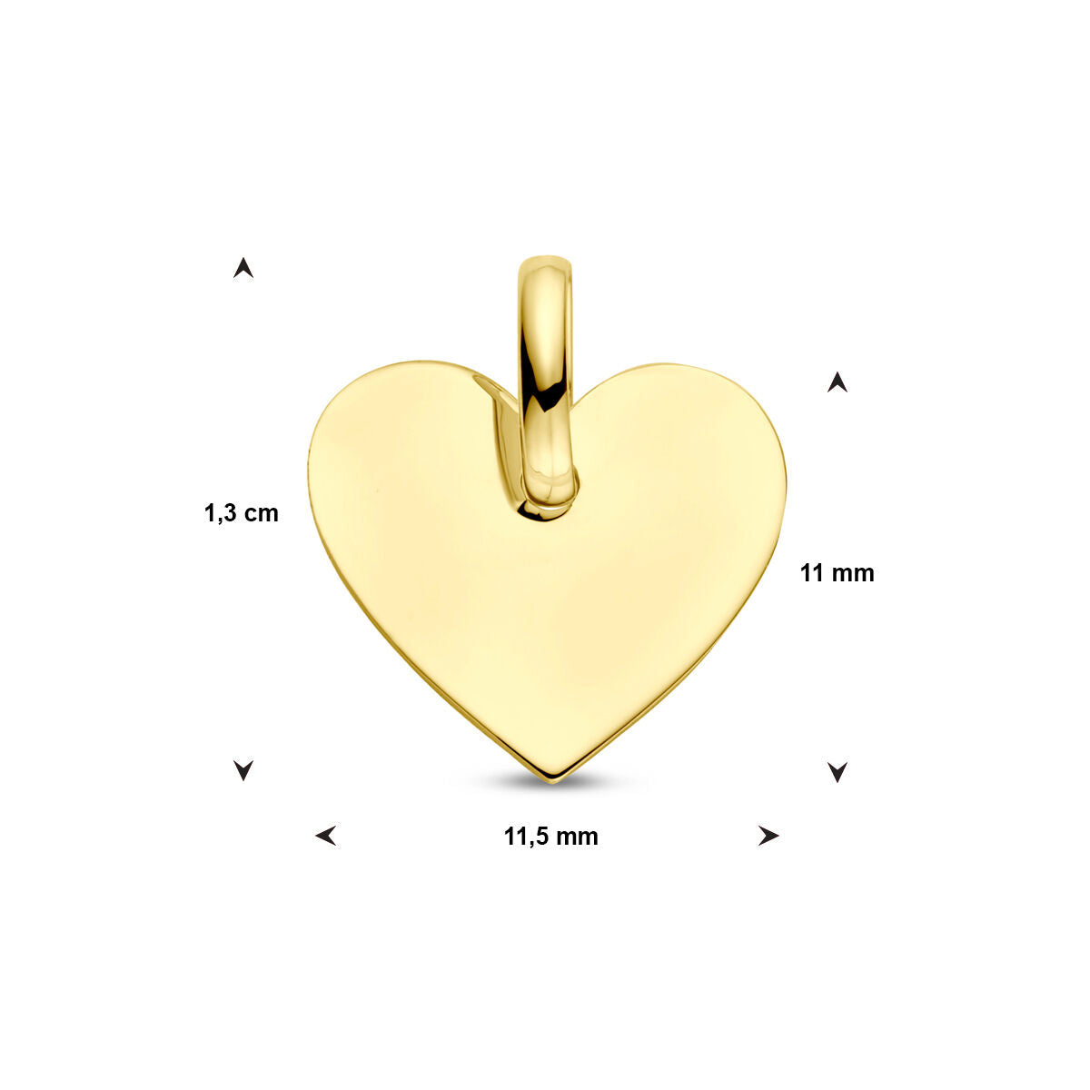 Fantasy Collection Graveerhanger hart 14K geelgoud