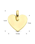 14k Geelgouden Graveerhanger hart - 4019487 - PansiteNederland.nl