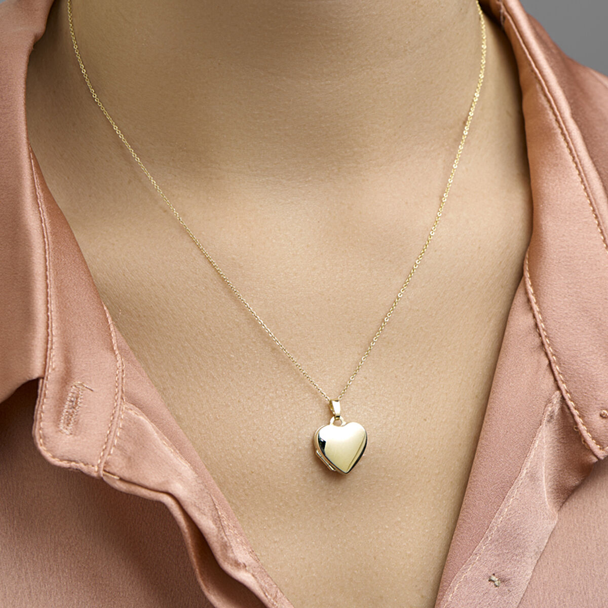 Fantasy Collection Medaillon hart 14K geelgoud hanger