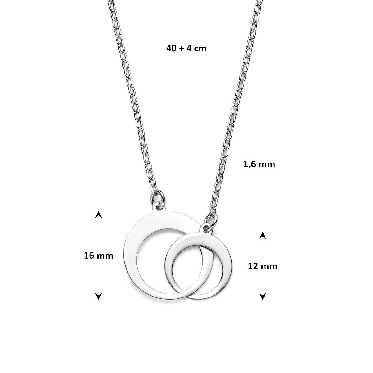 Fantasy Collection Collier 40 + 4 cm zilver