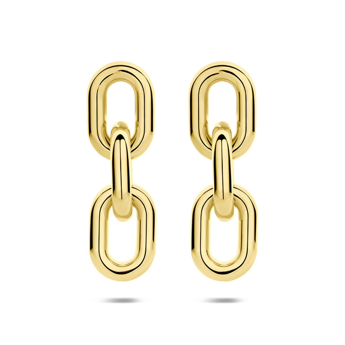 Edelstalen oorhangers schakel ion plating 65 mm - 6506151