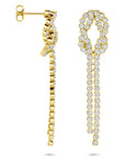 Zilveren vergulde geel oorhangers zirkonia 53 mm 1 micron - 2104060