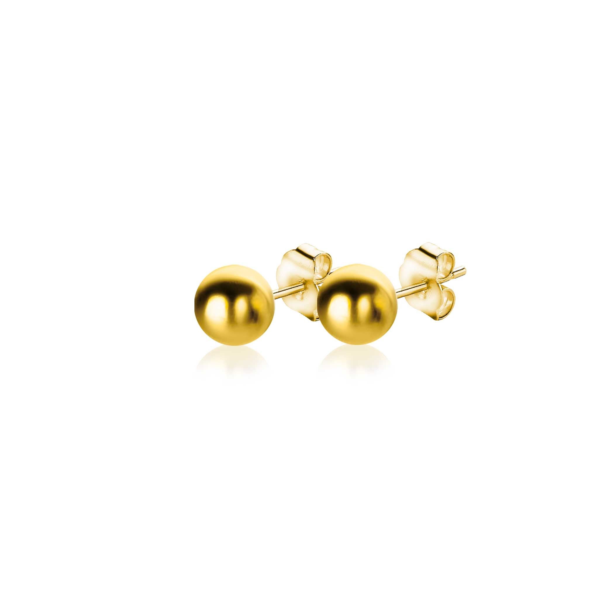 ZINZI 14K Gouden Oorknoppen ZGO393 zilver oorbellen