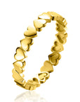ZINZI Gold 14 krt gouden aanschuifring met gladde hartjes rondom (3mm) ZGR447 - PansiteNederland.nl