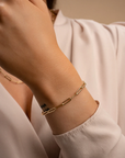 Sparkling Jewels Armband Long link gold plated - Silver LK-LGG - PansiteNederland.nl