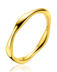 ZINZI gold plated zilveren ring organisch gevormd 2,5mm breed ZIR2610G - PansiteNederland.nl