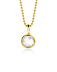 Zinzi APRIL hanger 8mm gold plated geboortesteen diamant wit zirkonia ZIH-APR (zonder collier) - PansiteNederland.nl