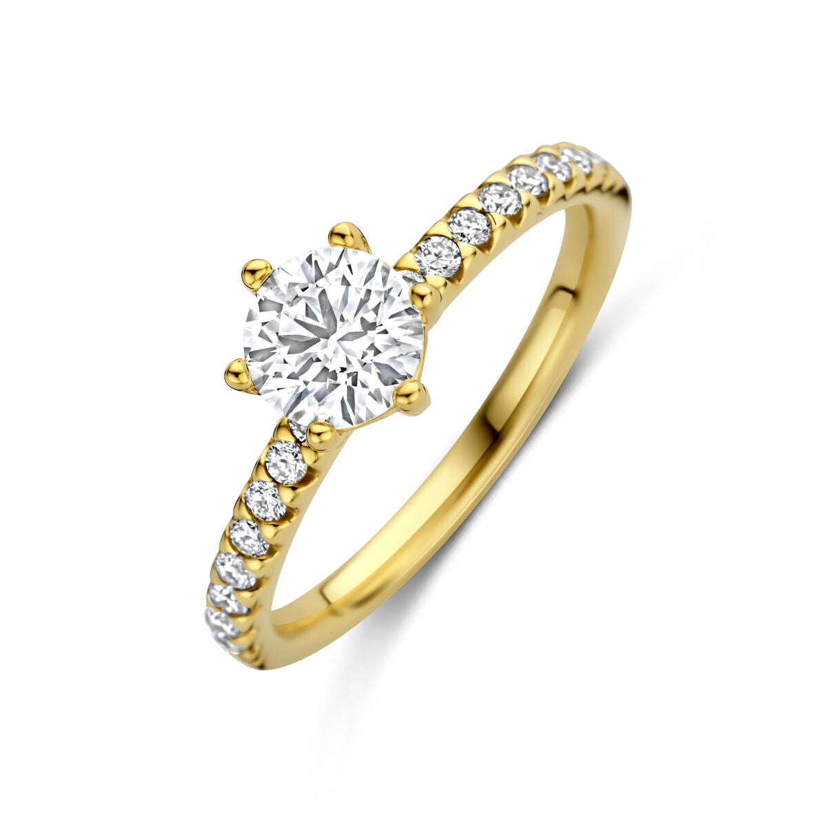 Fantasy Collection Ring lab grown diamant 0.98ct f vs 14K geelgoud
