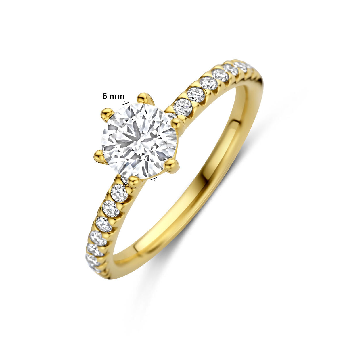 Fantasy Collection Ring lab grown diamant 0.98ct f vs 14K geelgoud