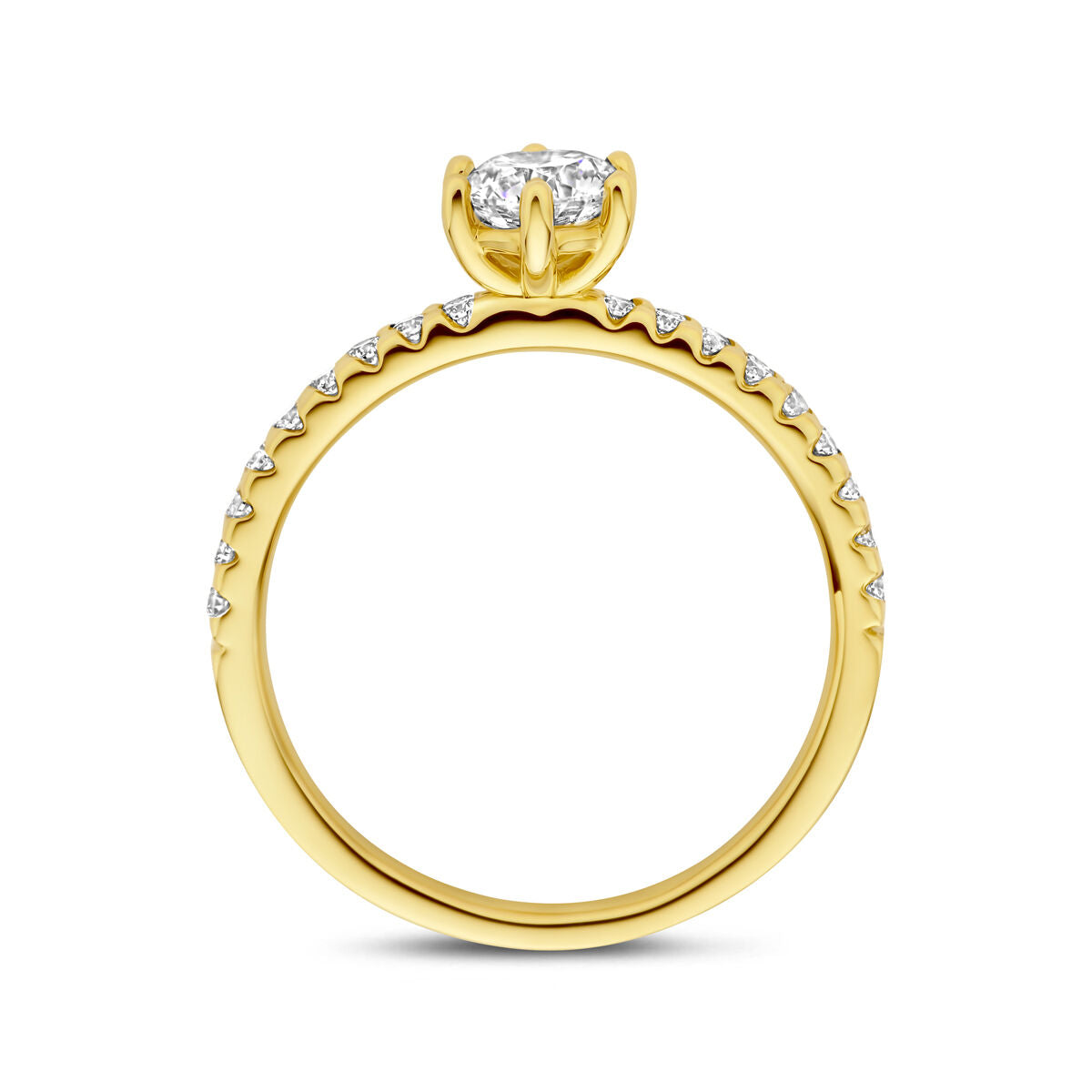 Fantasy Collection Ring lab grown diamant 0.71ct f vs 14K geelgoud