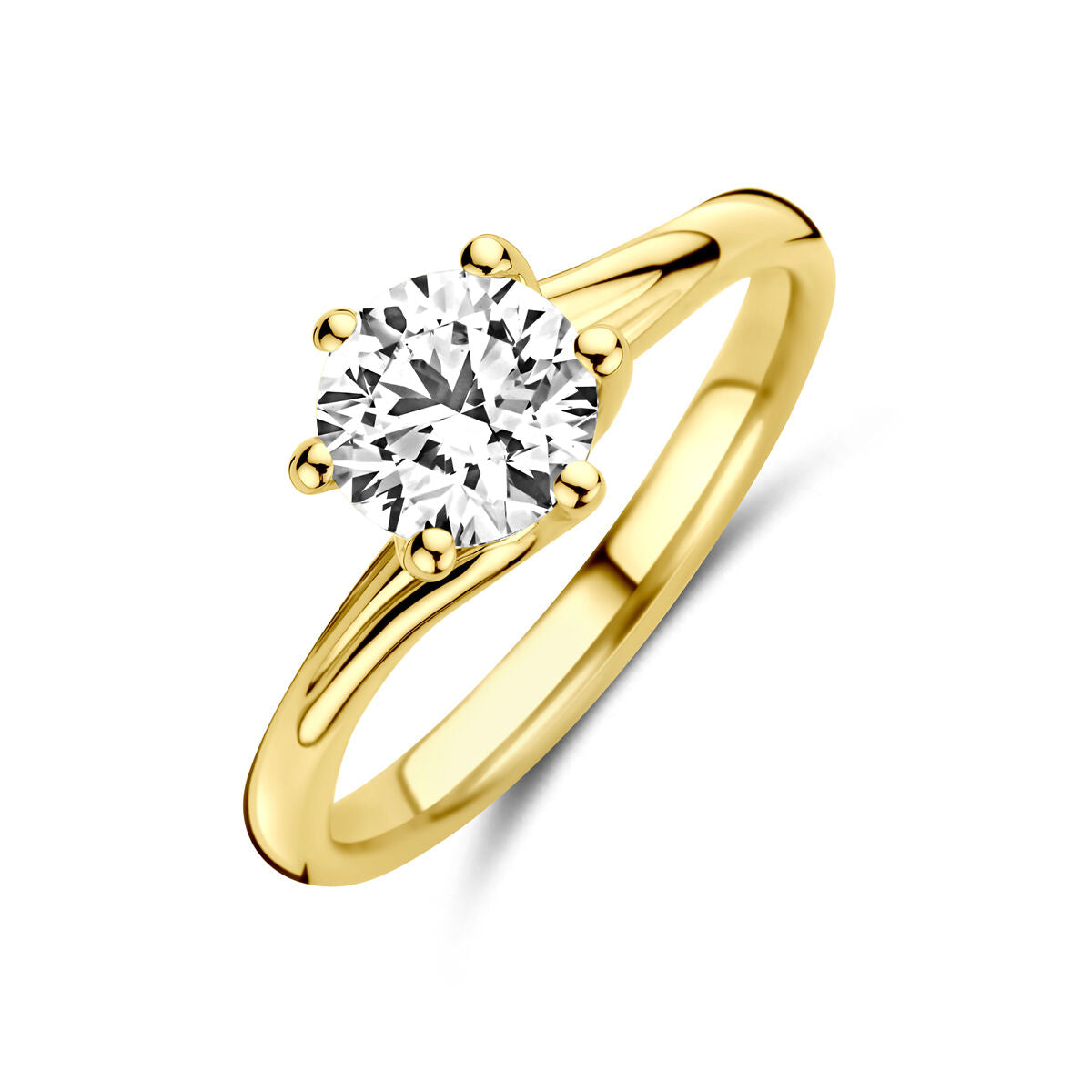 Fantasy Collection Ring lab grown diamant 1.00ct g vs 14K geelgoud