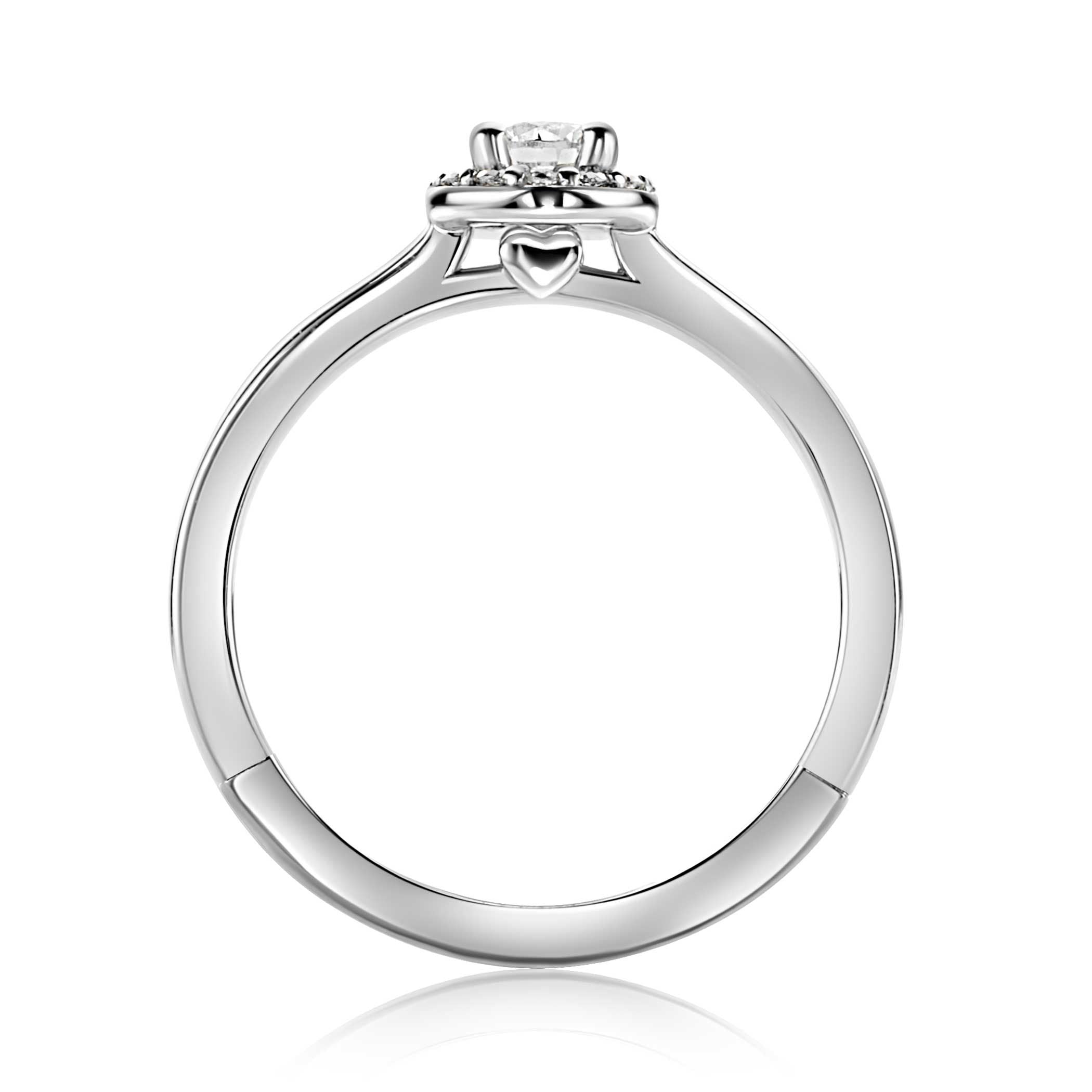 ZINZI Zilveren Ring met Witte Zirkonia - ZIR2697