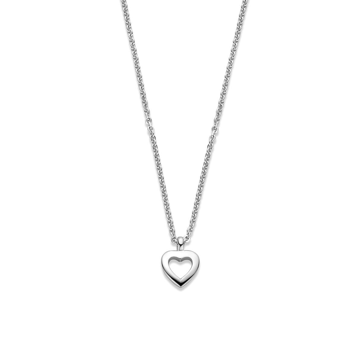 Fantasy Collection Collier hartje 41 - 43 - 45 cm zilver