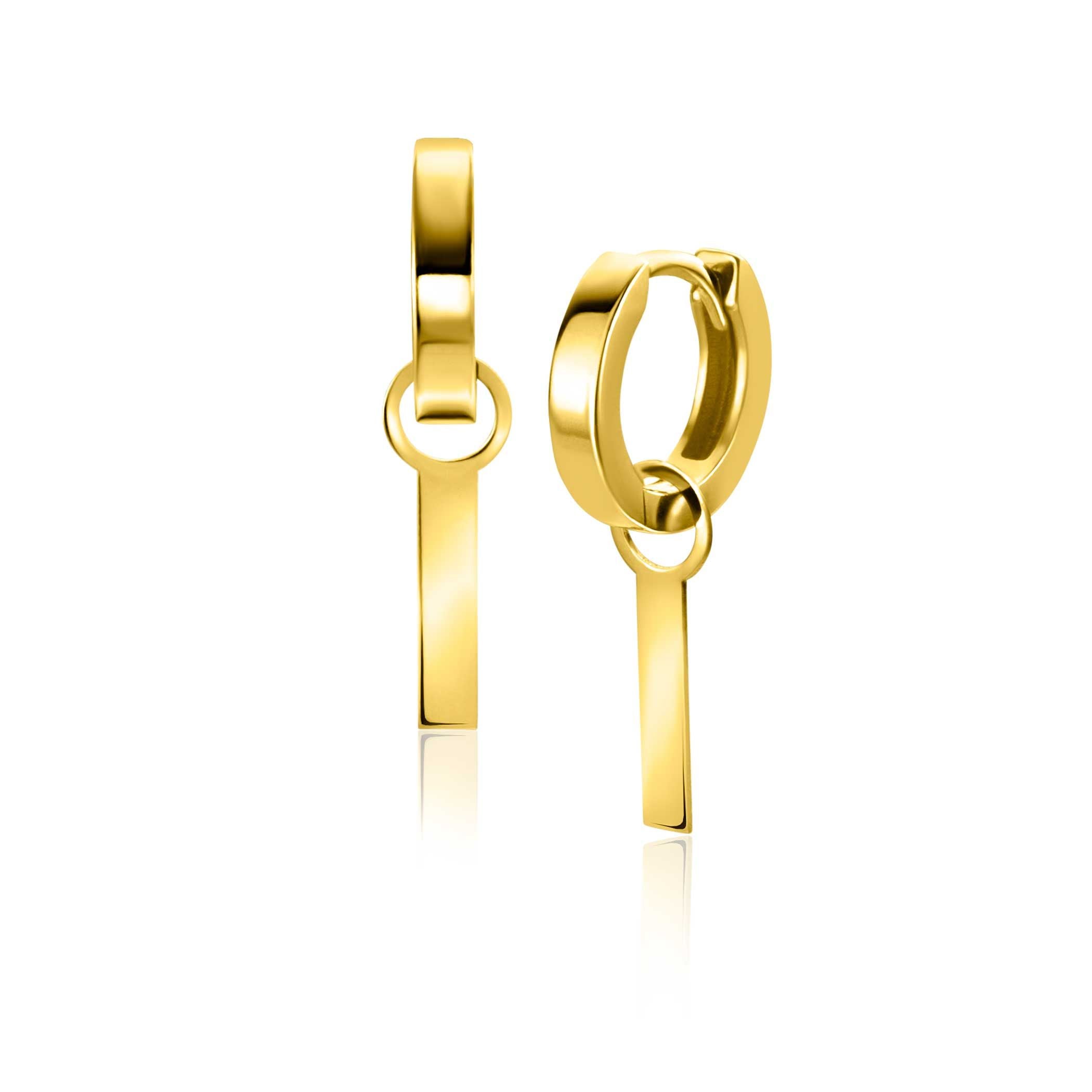 ZINZI 14K Gouden Oorbedels ZGCH479 zilver