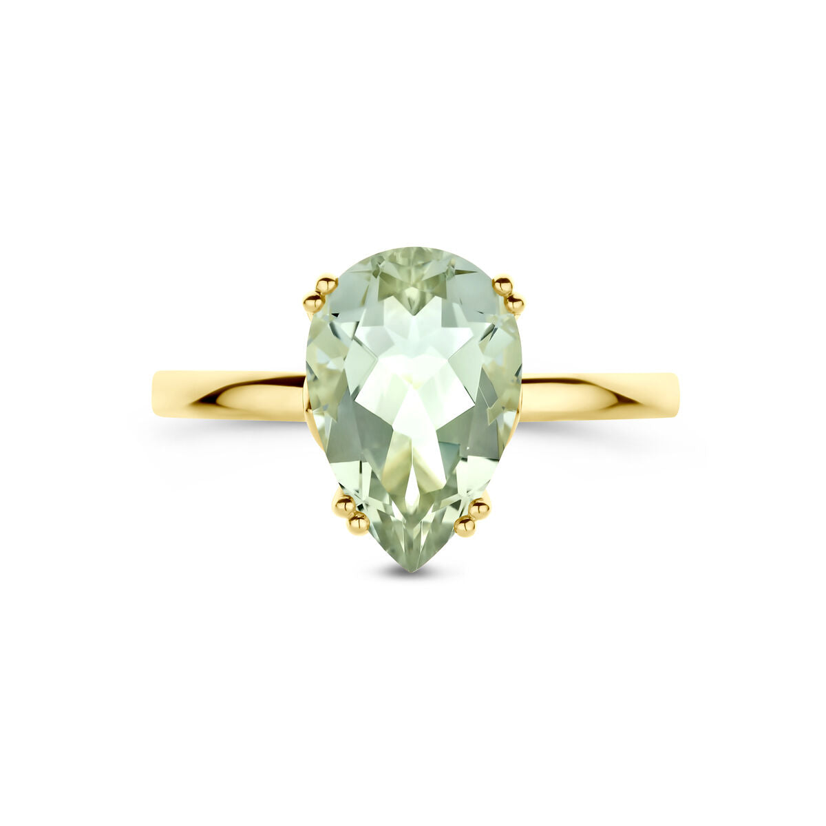 Fantasy Collection Ring groen amethist 14K geelgoud
