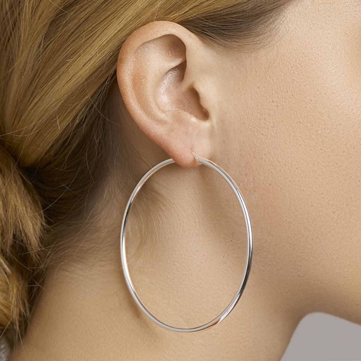 Fantasy Collection Oorbellen 2,5 mm ronde buis zilver