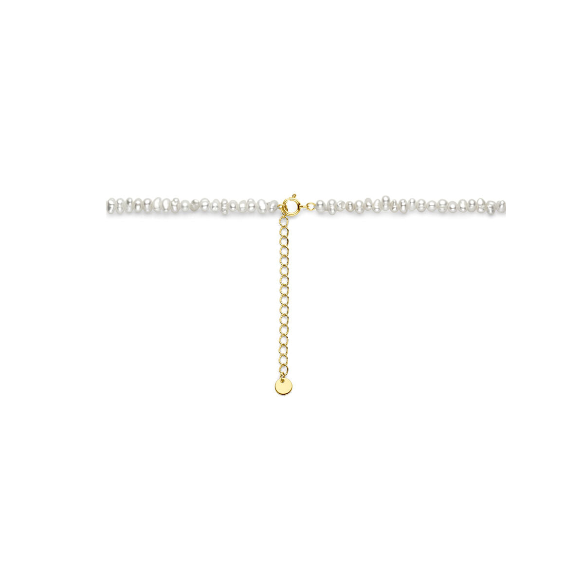 Fantasy Collection Collier parels 40 + 5 cm 3 micron zilver verguld