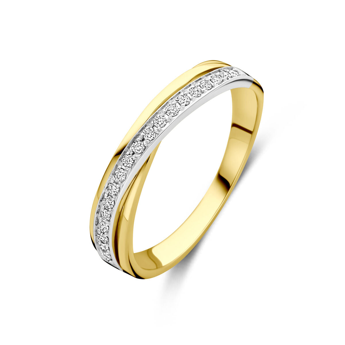 Fantasy Collection Ring diamant 0.13ct h si 14K bicolor goud