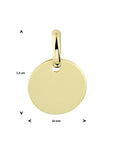 14K geelgoud graveerhanger rondje 4022366 - PansiteNederland.nl