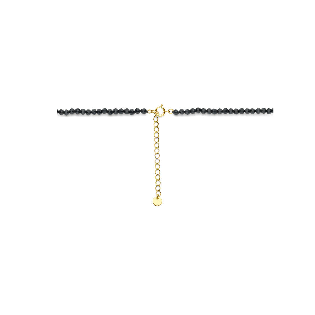 Fantasy Collection Collier onyx 40 + 5 cm 3 micron zilver verguld