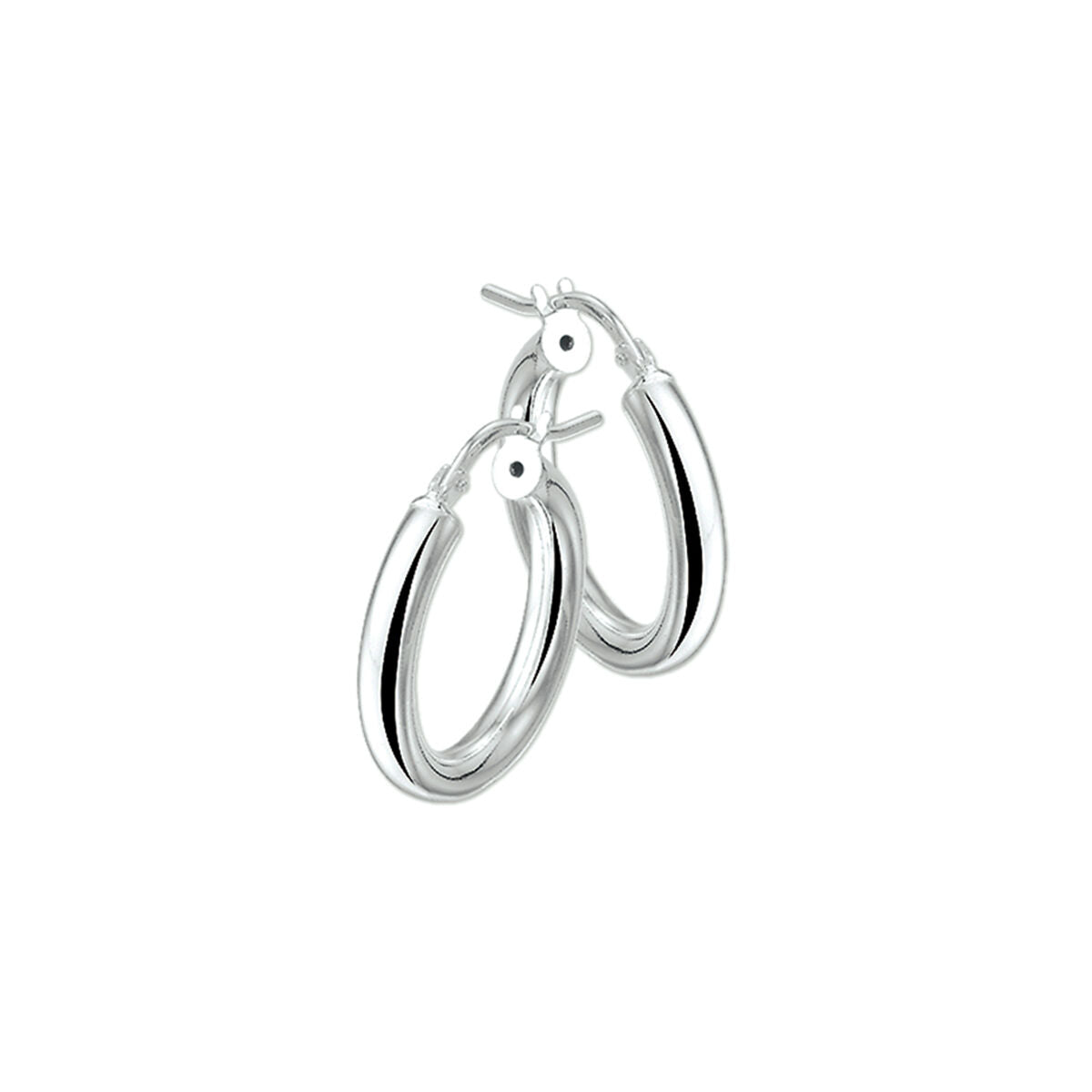 Fantasy Collection Oorbellen 3,0 mm ronde buis zilver