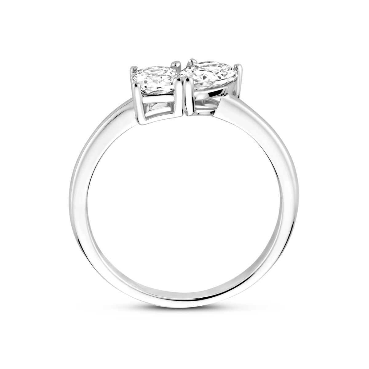 Fantasy Collection Ring toi-et-moi zirkonia zilver
