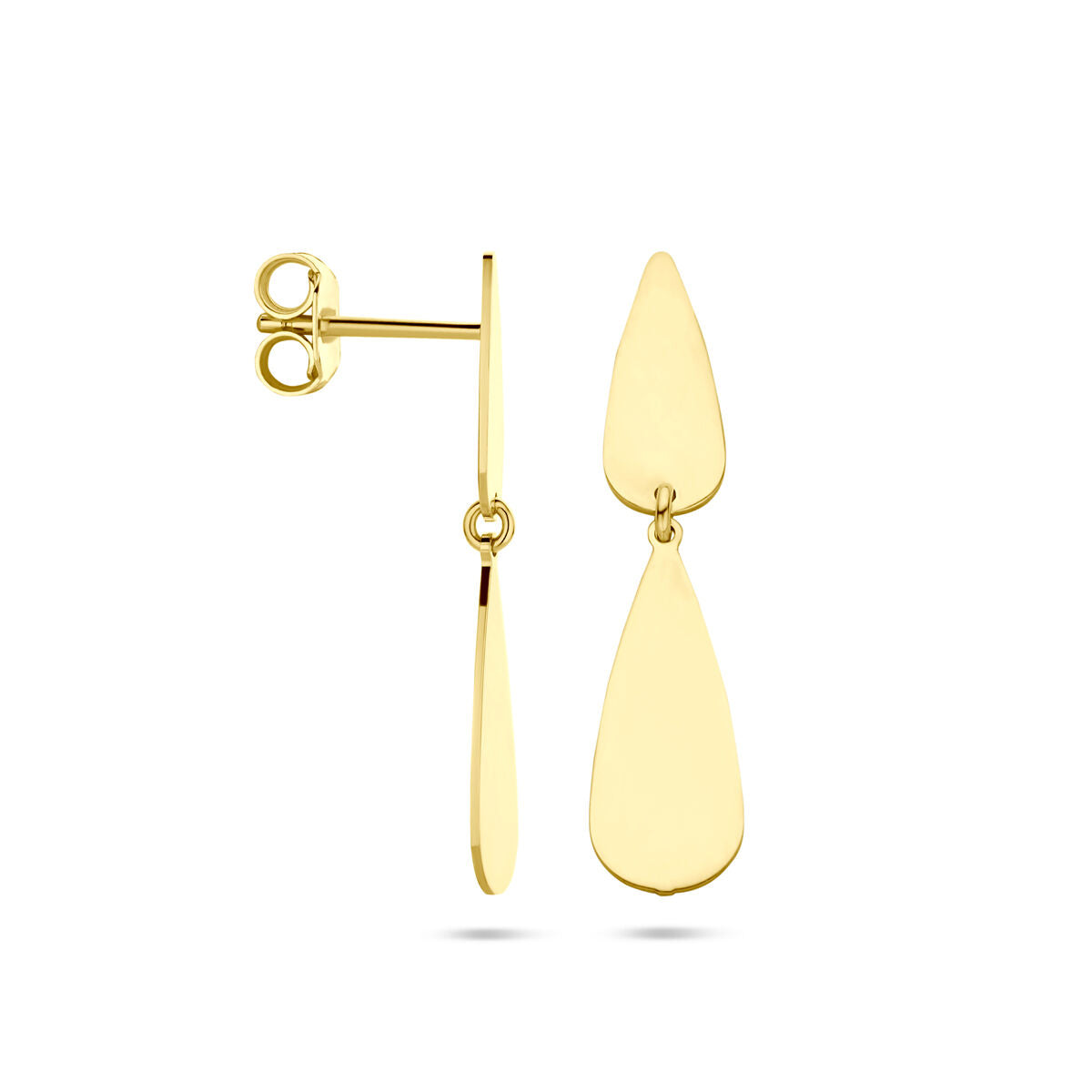 14K geelgouden oorhangers druppel 30 mm - 4033473