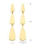 14K geelgouden oorhangers druppel 40 mm - 4033472