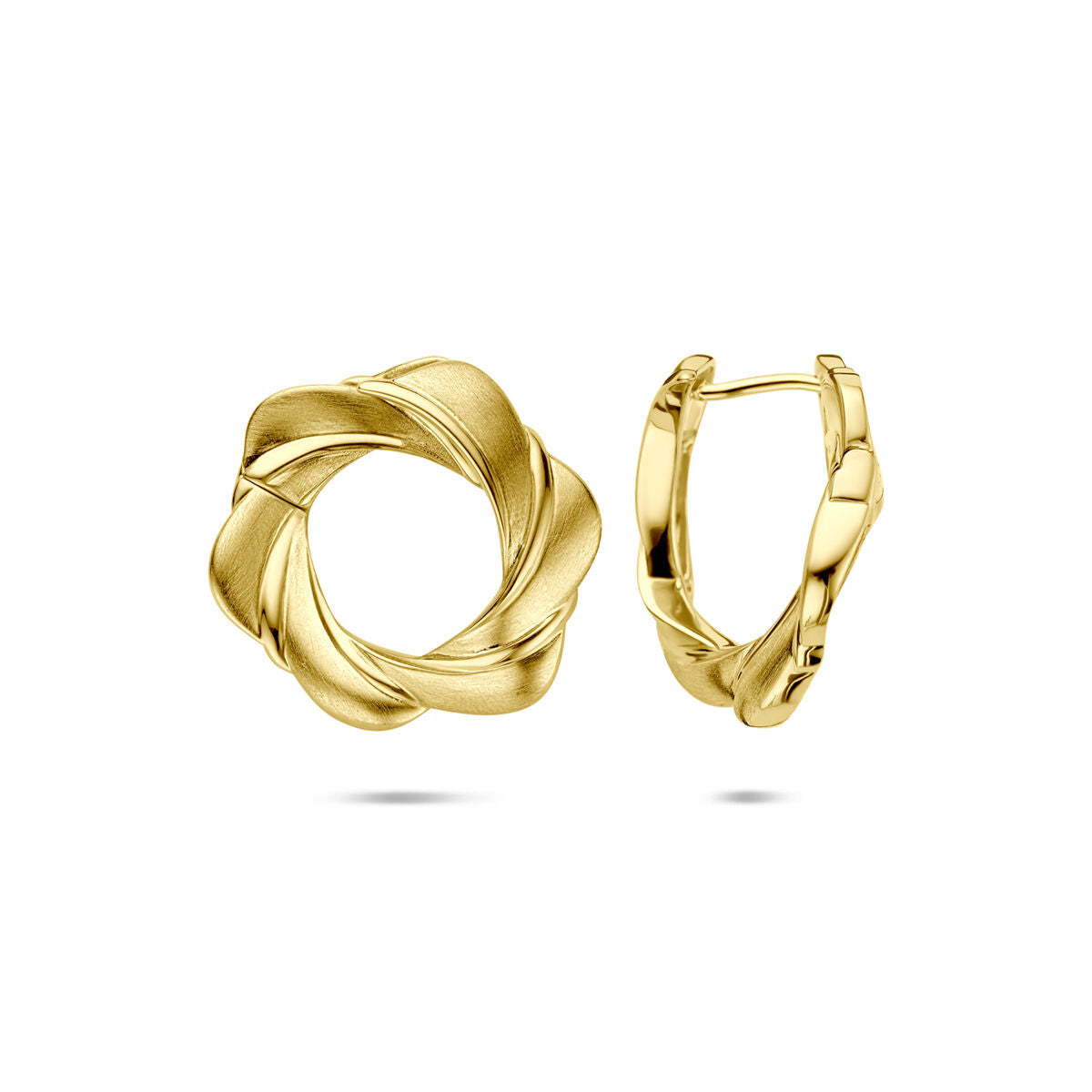 Fantasy Collection Oorbellen poli/mat 23,5 mm 1 micron zilver verguld