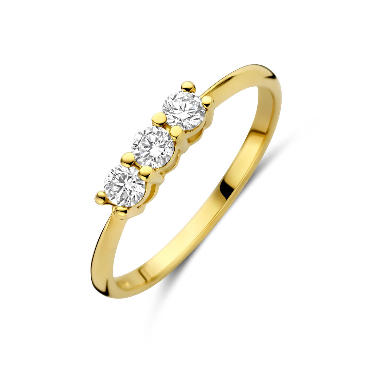 Fantasy Collection Trilogie ring lab grown diamant 0.30ct g vs 14K geelgoud