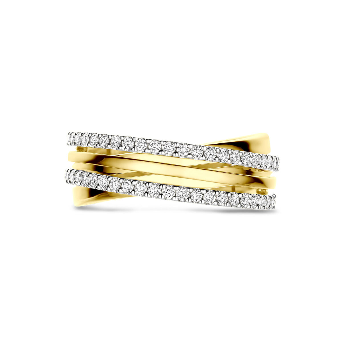 Fantasy Collection Ring diamant 0.42ct h si 14K bicolor goud