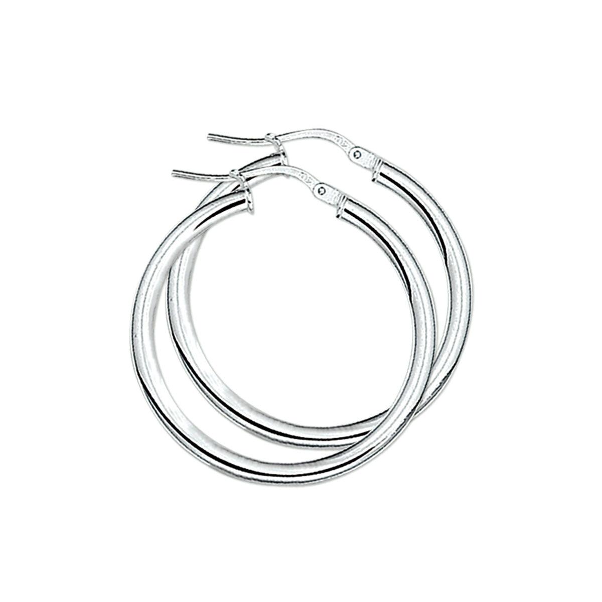 Fantasy Collection Oorbellen 3,0 mm ronde buis zilver