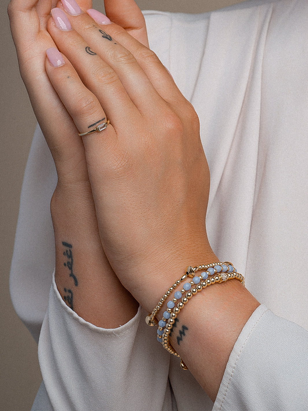 Sparkling Jewels Armband Kantagaat SBG-GEM47-3MM-MIX Zilverkleurig